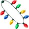 1 Pack Christmas LED Light Up Bulb Necklaces 9 Bulbs LED Necklaces Holiday Necklace Costume Accessories for Christmas Xmas Party Favor Party Supply